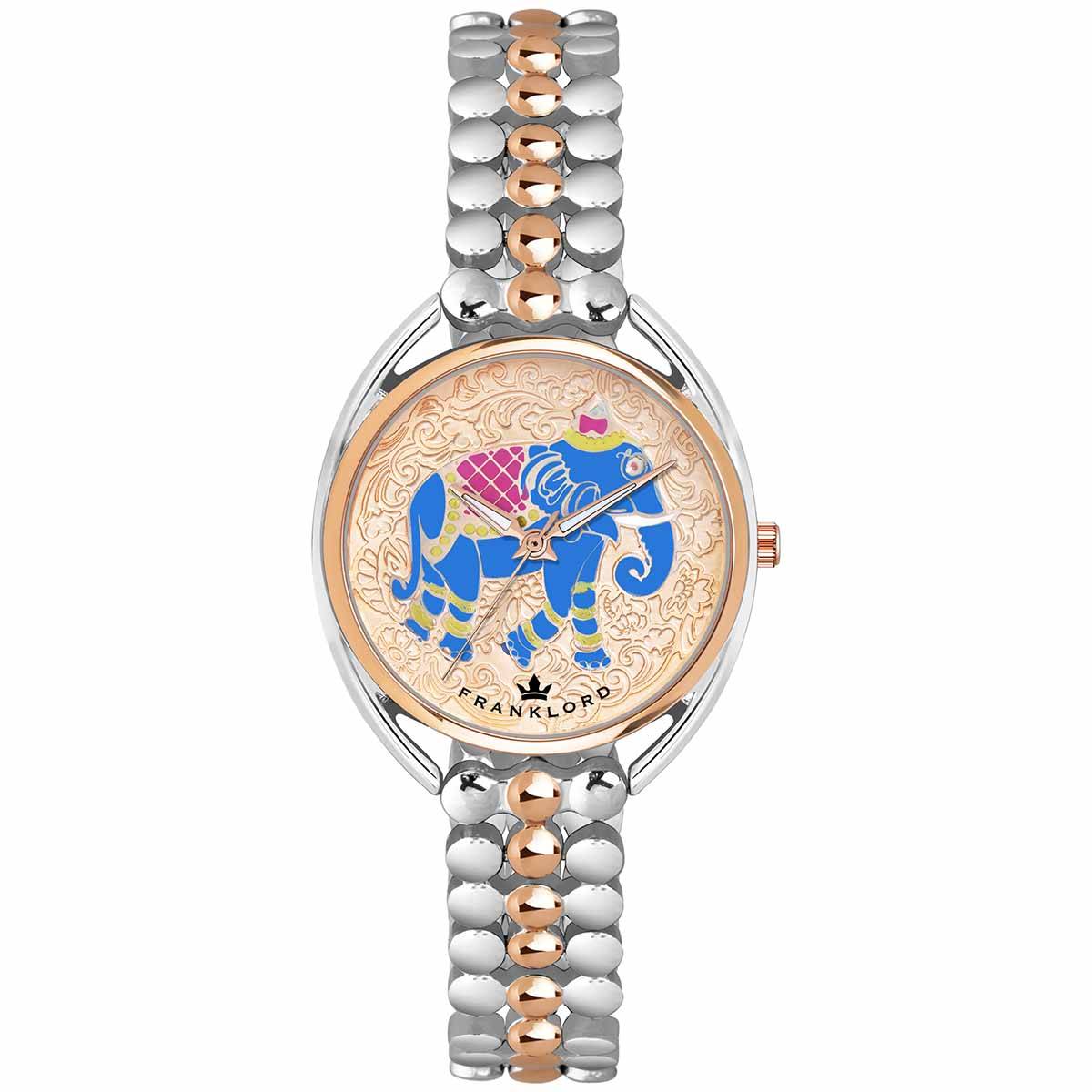 Franklord Handcrafted Luxury Series Analog Gold Watch for Women (M)