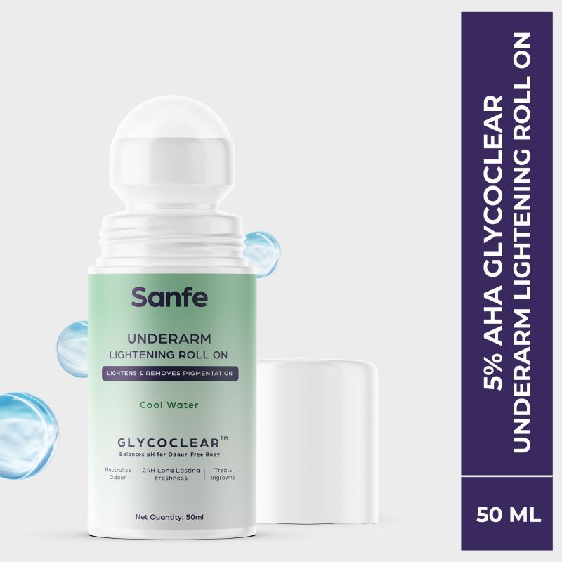 Buy Sanfe Underarm Lightening Roll On With 5% AHA, Glycolic Acid ...