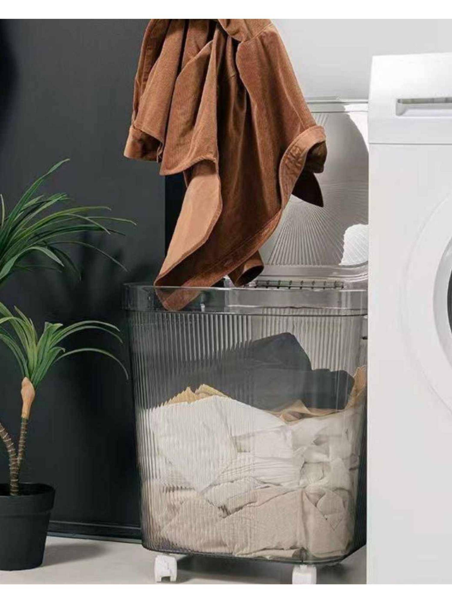 Premsons Transparent Storage Bin With Wheels & Handles 3 Kg