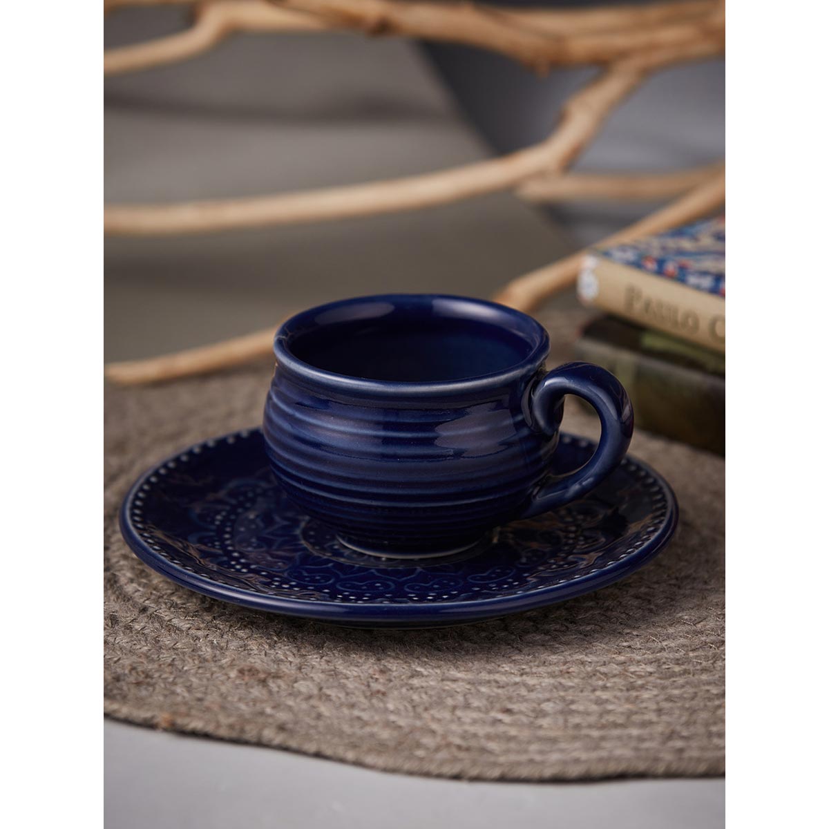 Buy Fabindia Nilaya Embossed Cup & Saucer Online