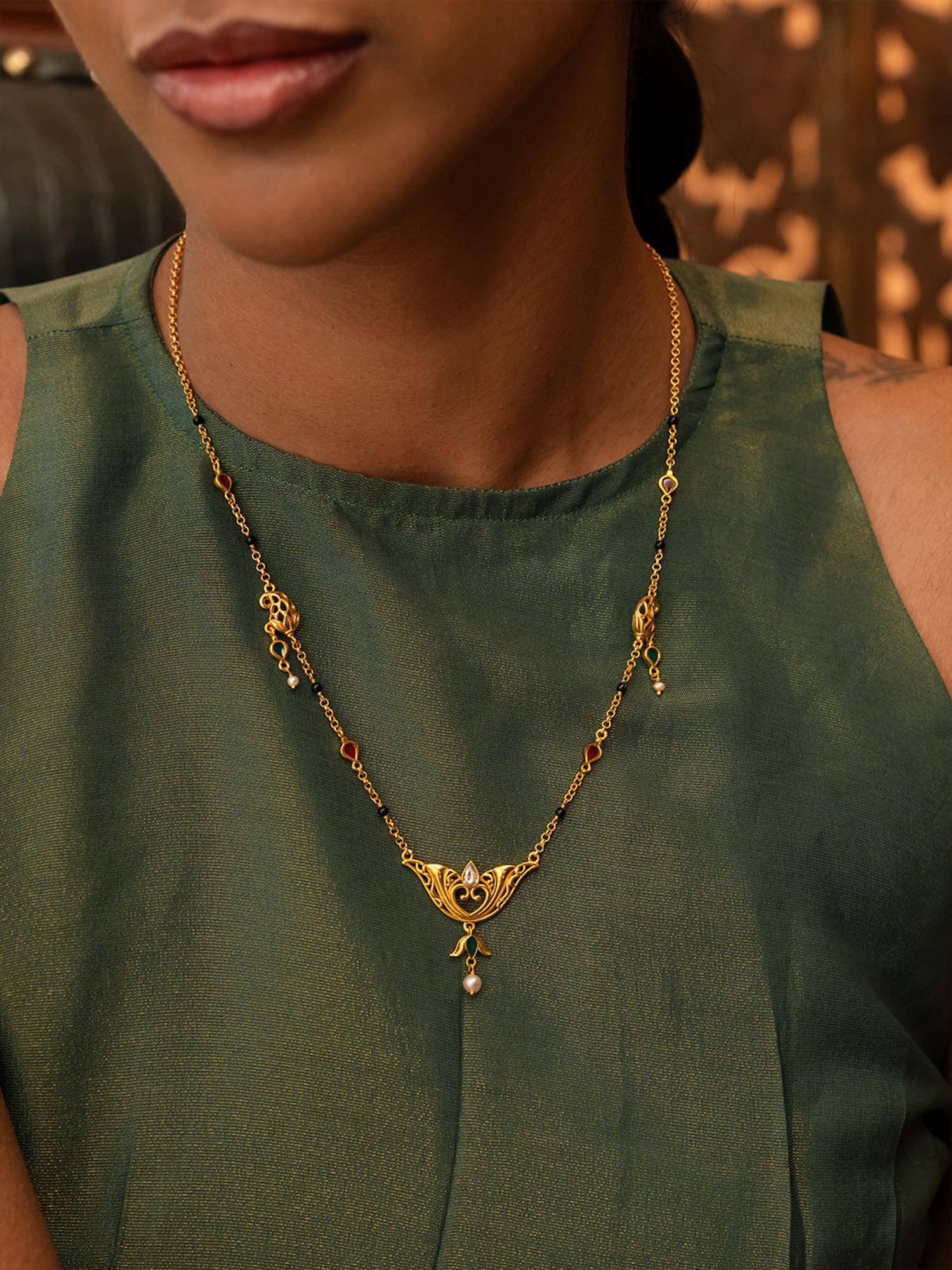 Shaya by CaratLane Women Nayi Naveli Gold Plated 925 Silver Mangalsutra