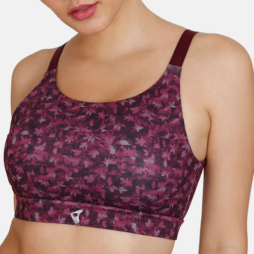 Buy Zivame Zelocity Sports Bra With Removable Padding -Yellowtail online