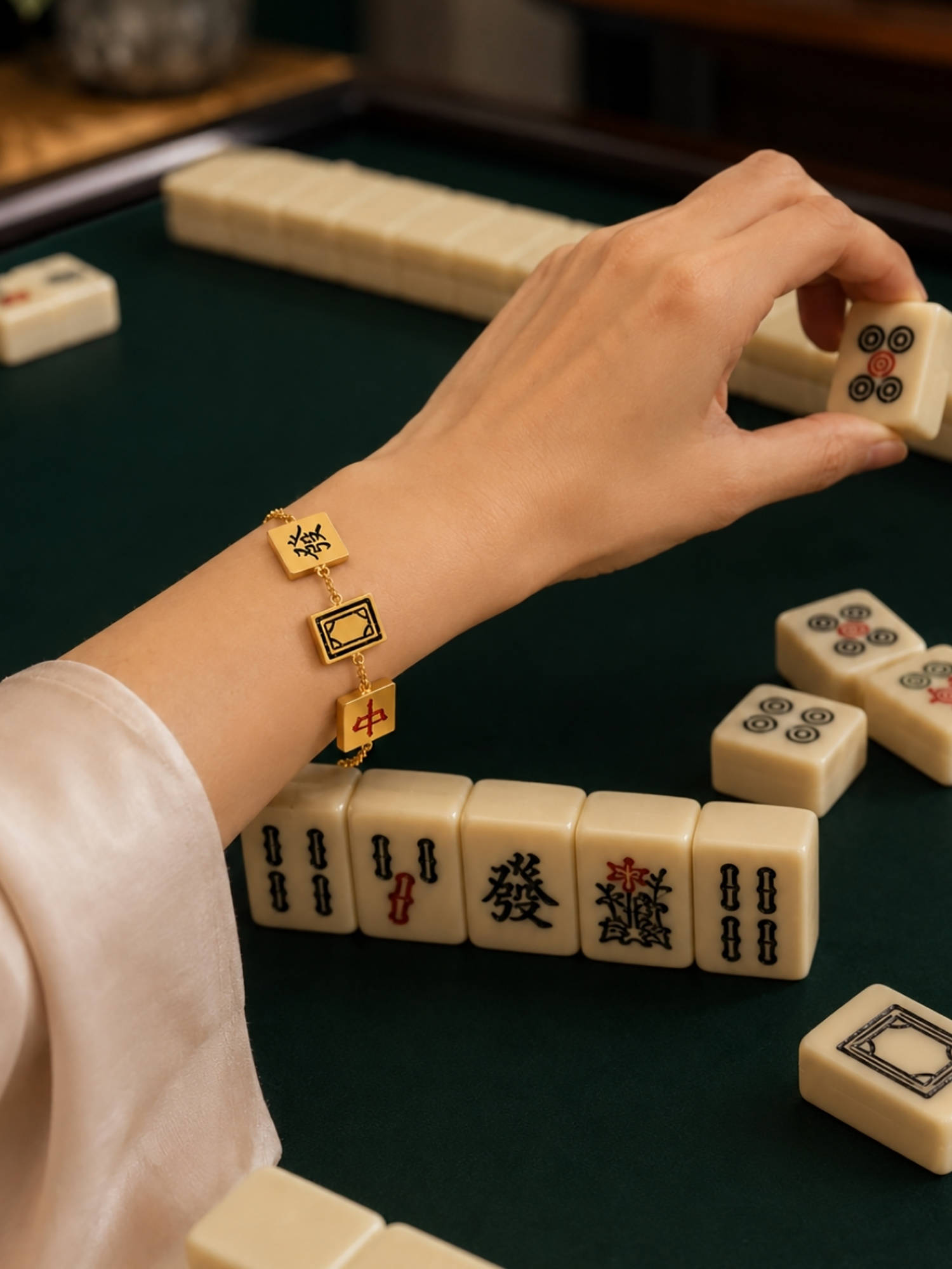 House of Pehr Gold Plated Mahjong Bracelet