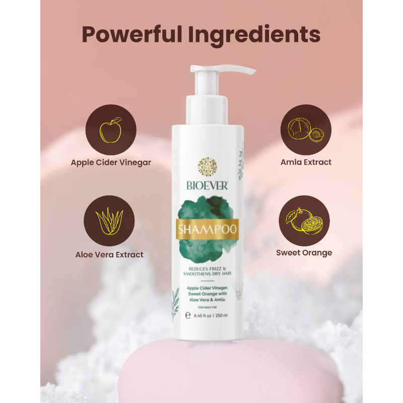 Buy Bioever Apple Cider Vinegar Shampoo with Aloe Vera & Amla Online
