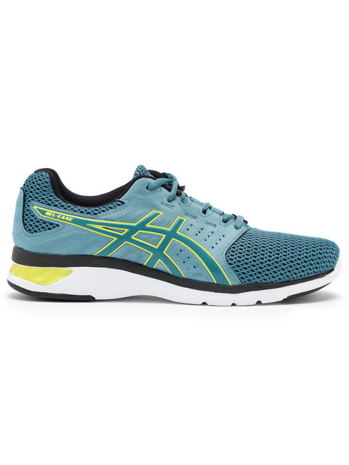 ASICS Mens Blue Teal Bright Yellow Gel-Ease Running Shoes