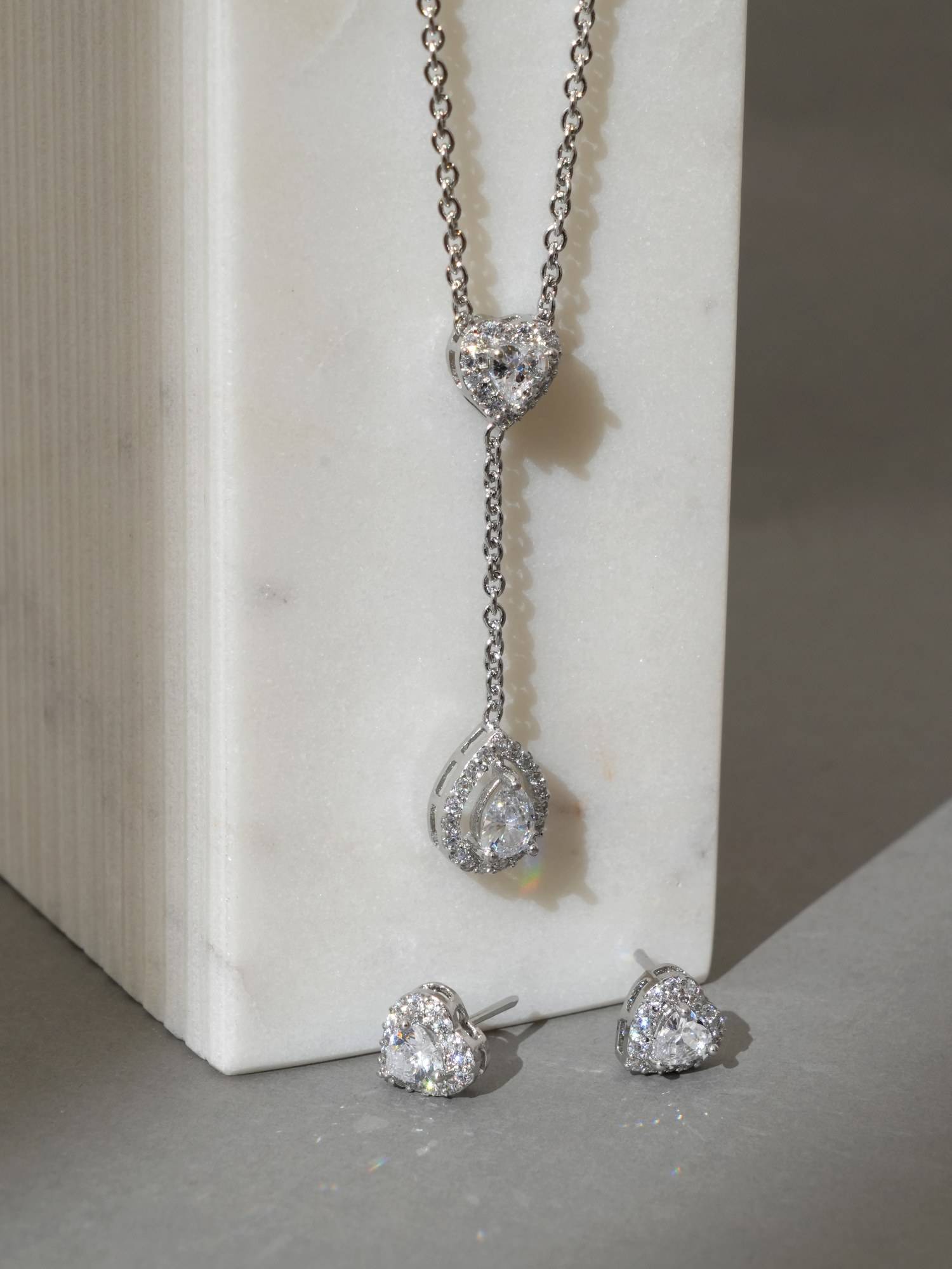 Beryachi Forever Mine Diamante Necklace and Earrings