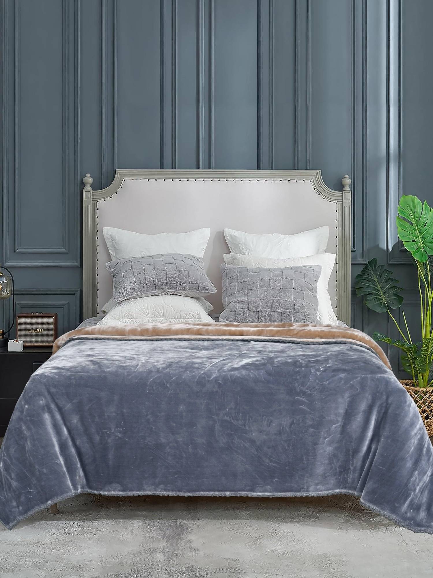 Saral Home Multi-Colour Winter Mink Soft Double Side Heavy 2 Layer Blanket