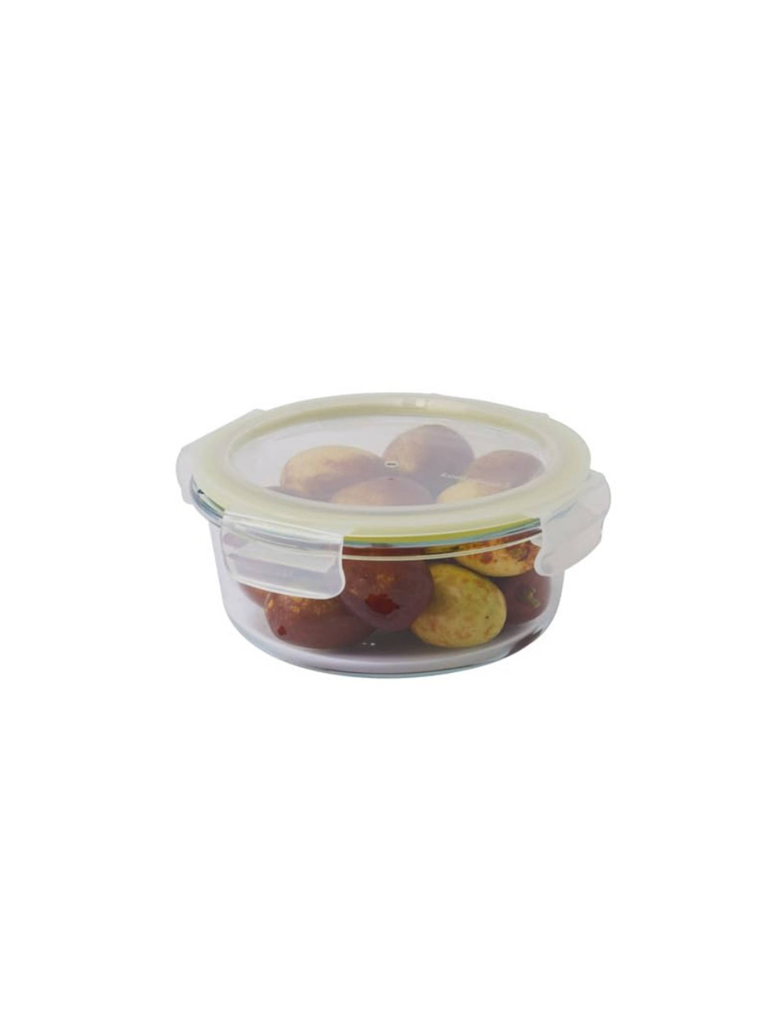 Lock & Lock 635 Ml Oven-Safe Round Glass Container