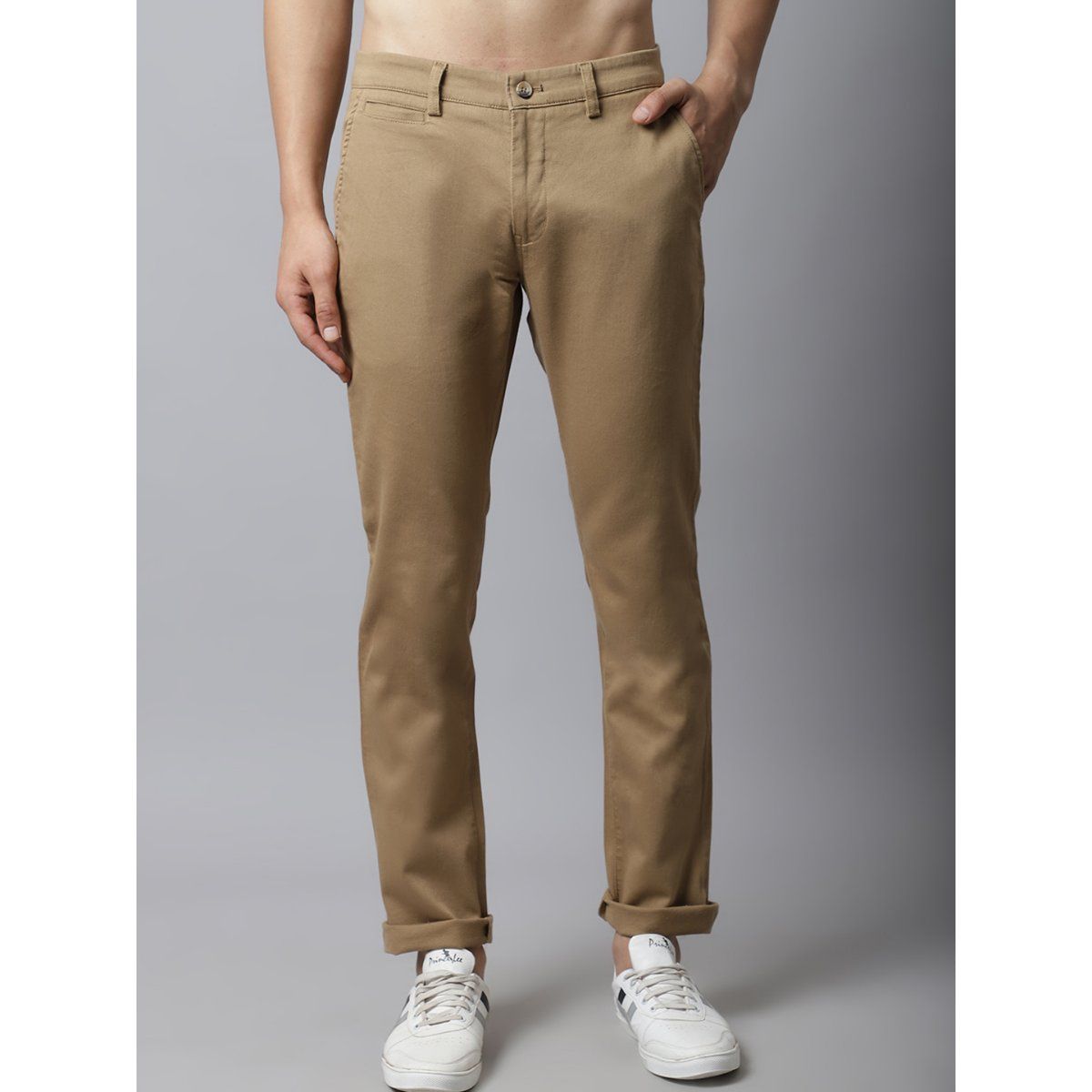 Buy Cantabil Men Khaki Trousers Online