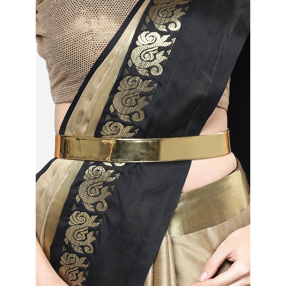 Red - Kutch Embroidery Mirror Work Dori Waist Belt / Kamarbandh 04