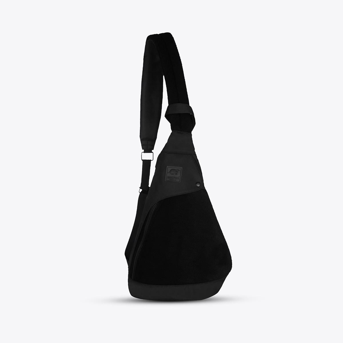 BadgePack Designs Hara Hip Pack Bag Cross Body Black with 5 Printed Badges