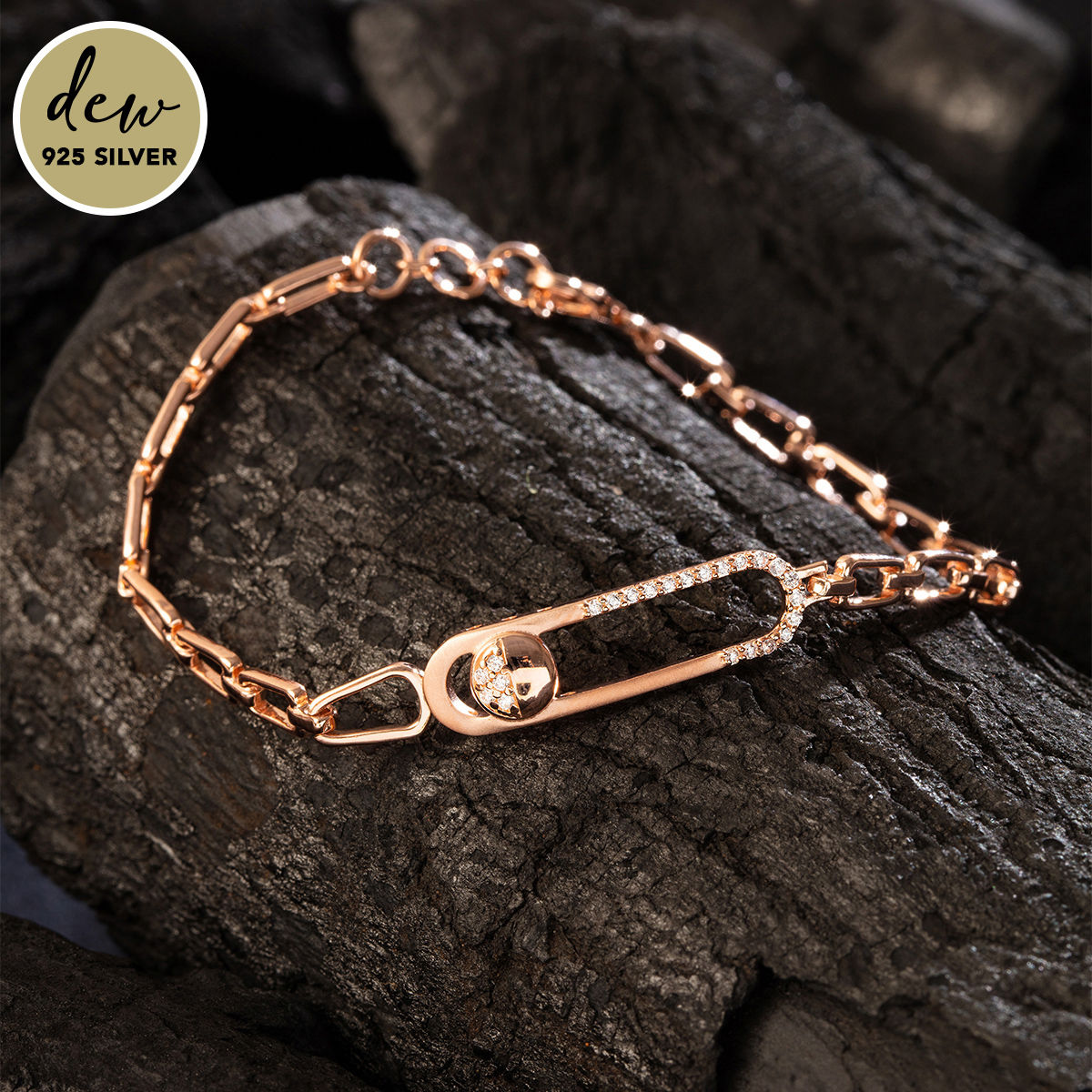 Safety Pin Bracelet- Sterling Silver | Musemond