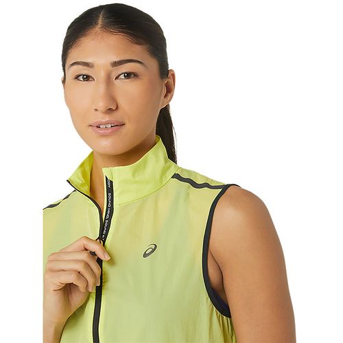 Buy ASICS Meta Run Packable Yellow Womens Vest Jacket Online