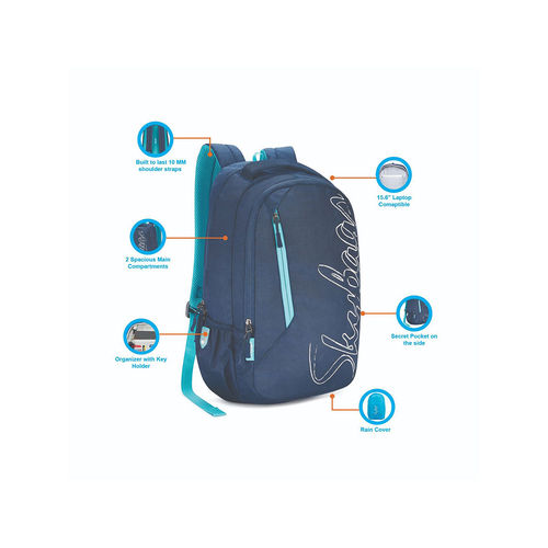 Buy Skybags Campus 03 Laptop Backpack Navy Blue Online