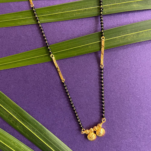 Manubhai Jewellers Mangalsutra Designs Gold Short Manubhai