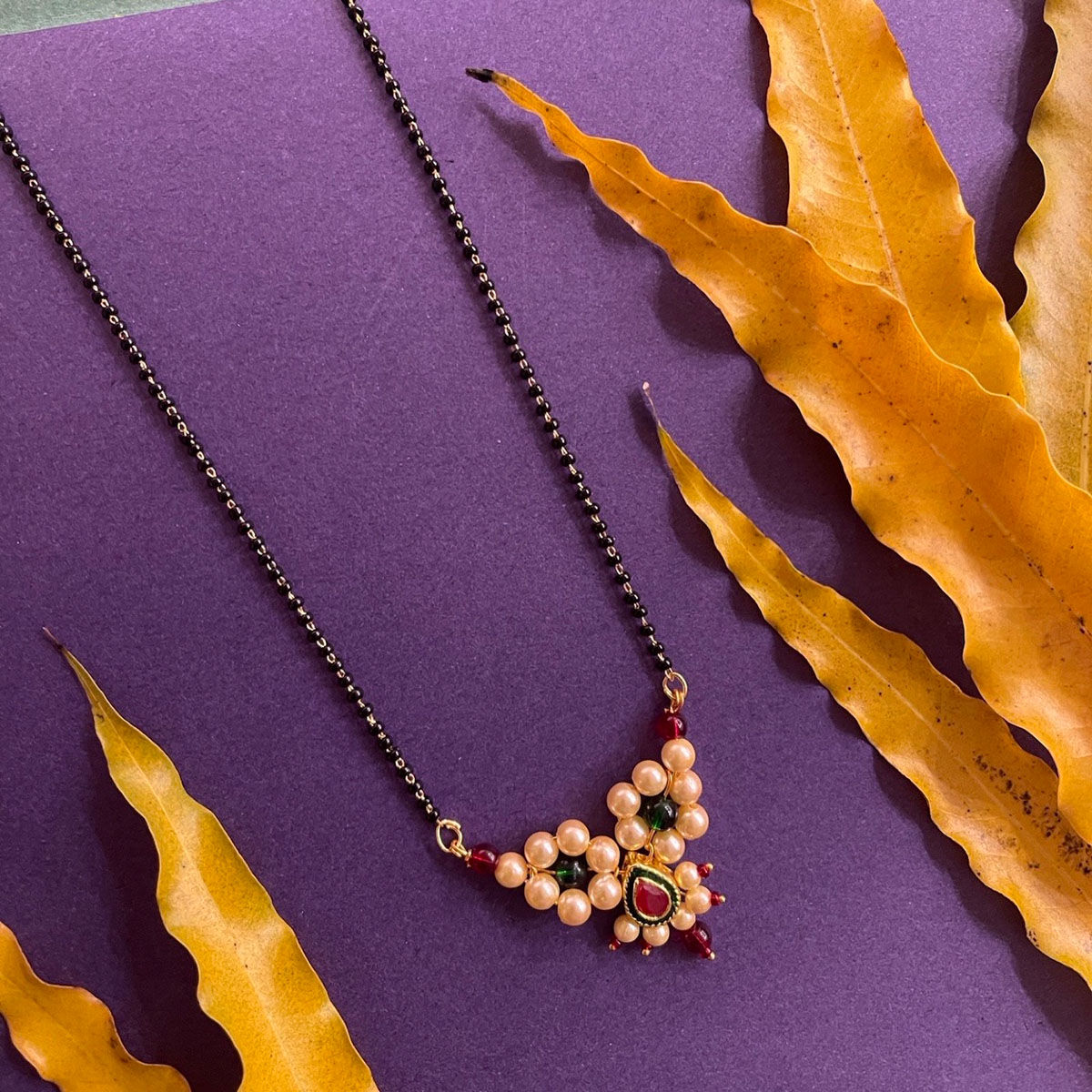 Buy Digital Dress Room Moti Pendant Design Simple Mangalsutra Online