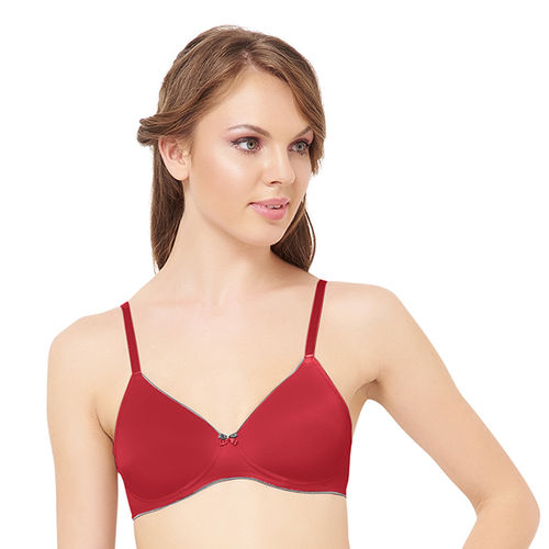 Buy Amante Casual Chic Padded Non-Wired T-Shirt Bra - Red Online