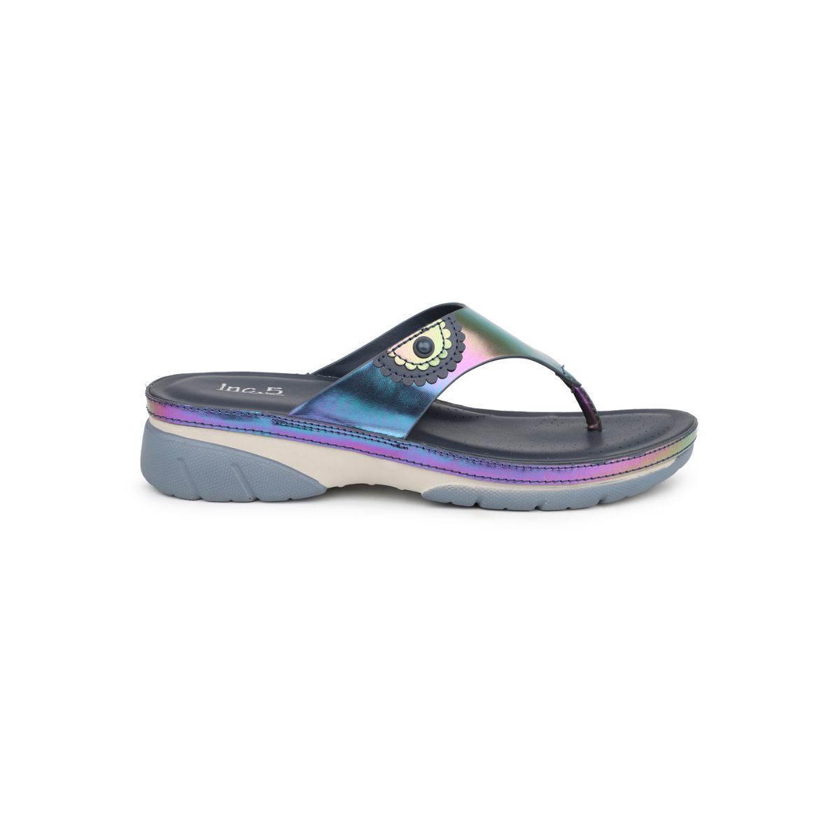 Buy Carlton London Women Navy Blue Solid Sandal online