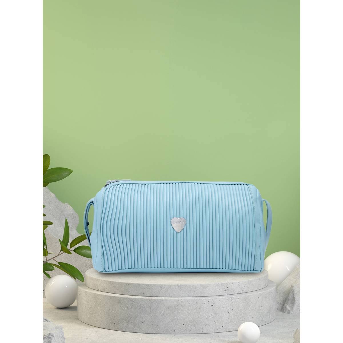 Buy Caprese Blue Textured Sling Bag Online