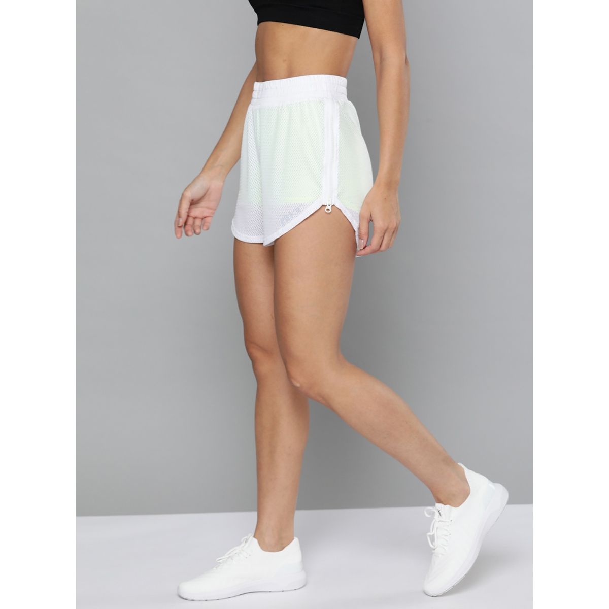 White mesh 2025 shorts women's