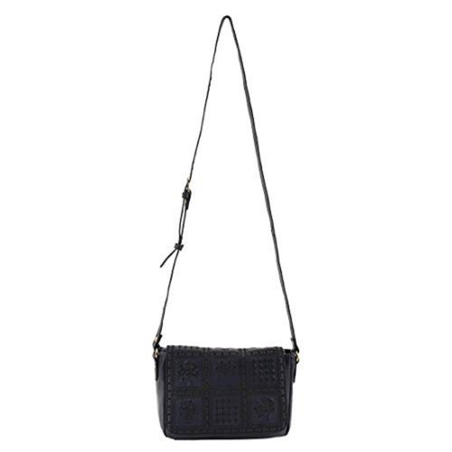 Buy Chumbak Vintage Embroidered Crossbody Bag Black Online