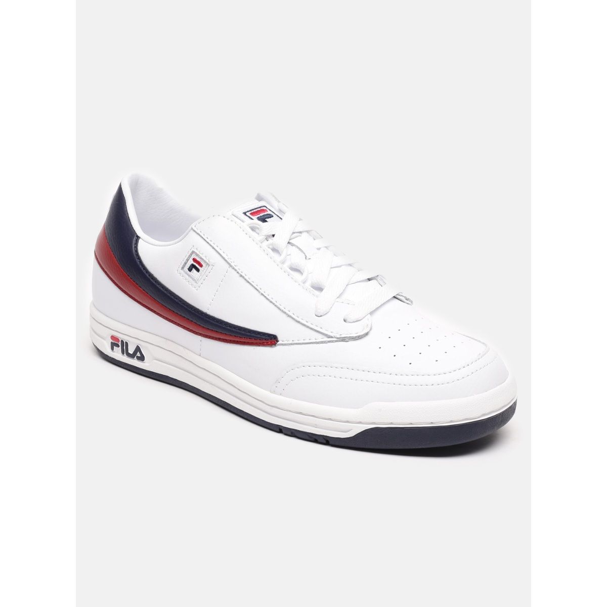 Mens white fila shoes on sale