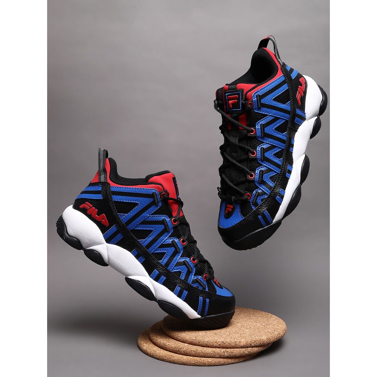 Fila Men Black Stackhouse Spaghetti Sneakers