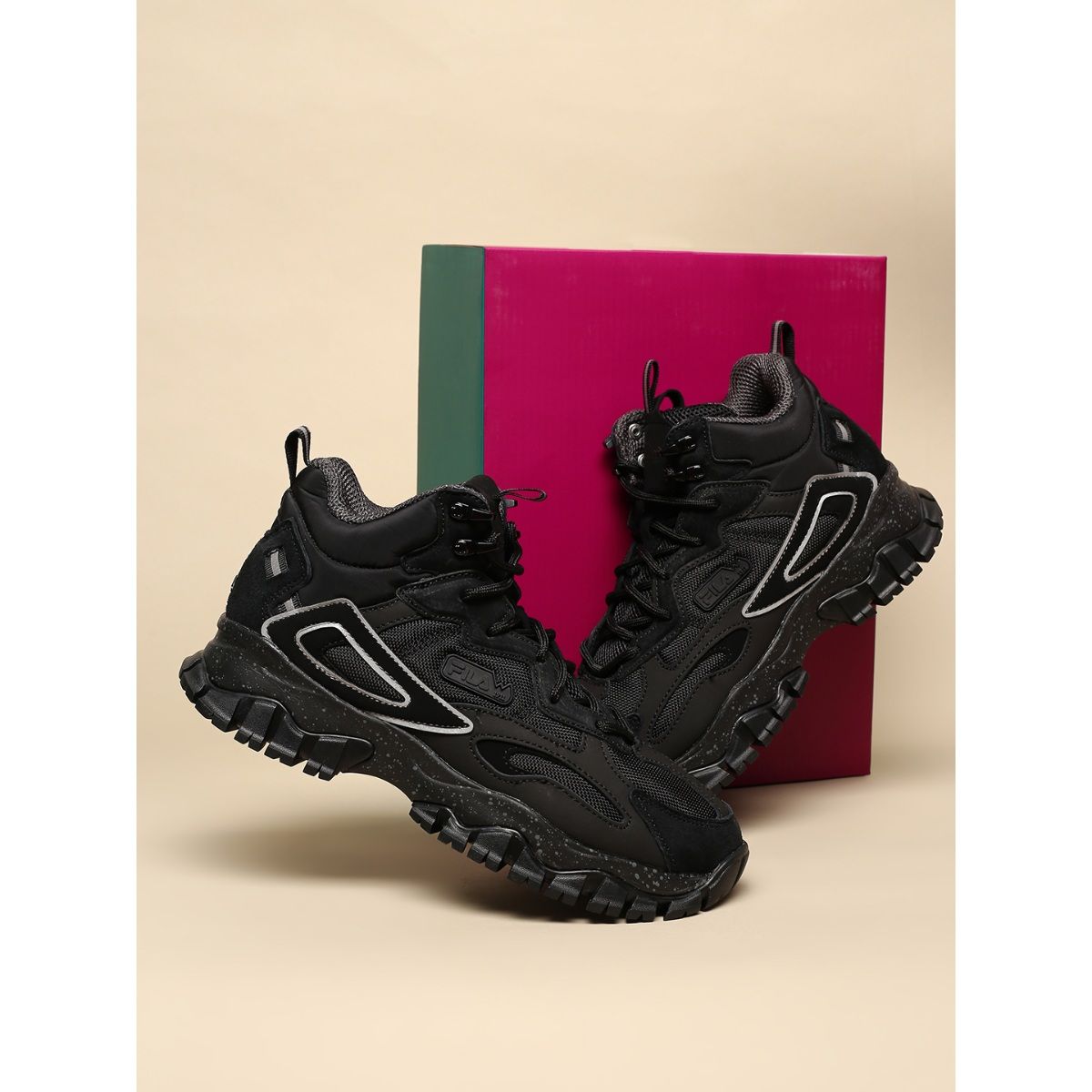 Fila ray sale tracer black womens