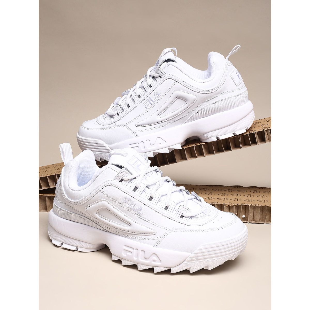 Fila Women White Disruptor Ii Sneakers UK 6