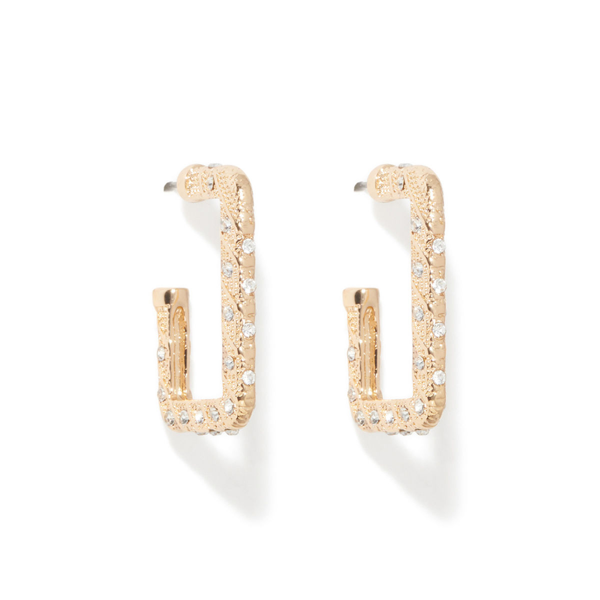 Buy Forever New Sam Square Stone Hoop Earrings Online