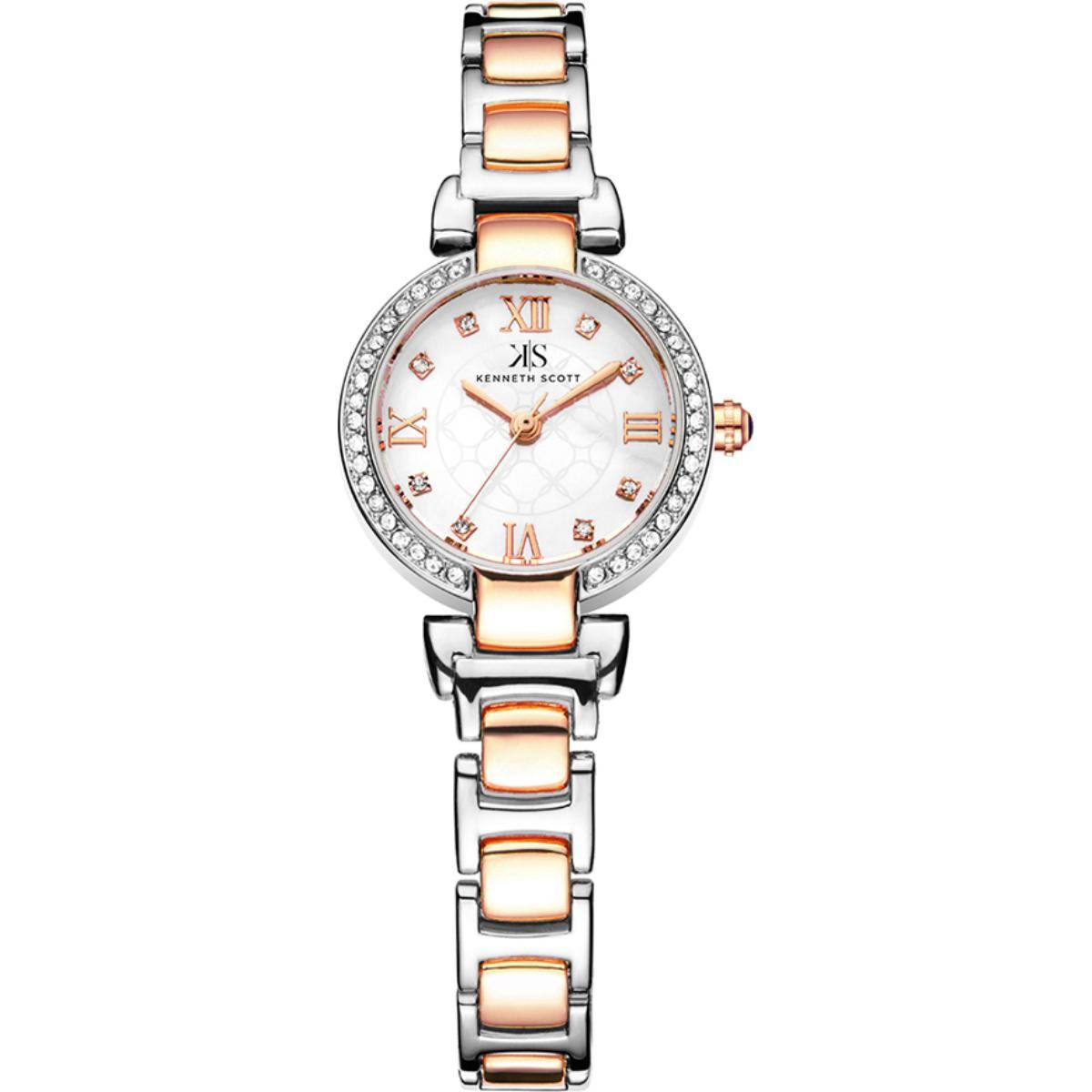 Kenneth Scott Women White Dial Analog Watch - K22520-KBKM (M)