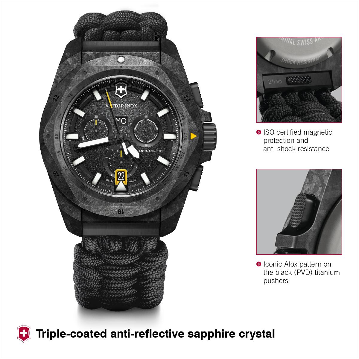Buy Victorinox Men I.N.O.X. Chrono Black Dial Analog Watch