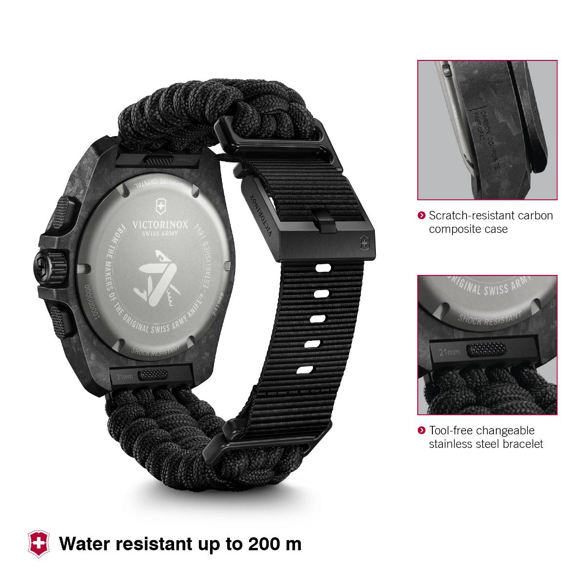 Buy Victorinox Men I.N.O.X. Chrono Black Dial Analog Watch