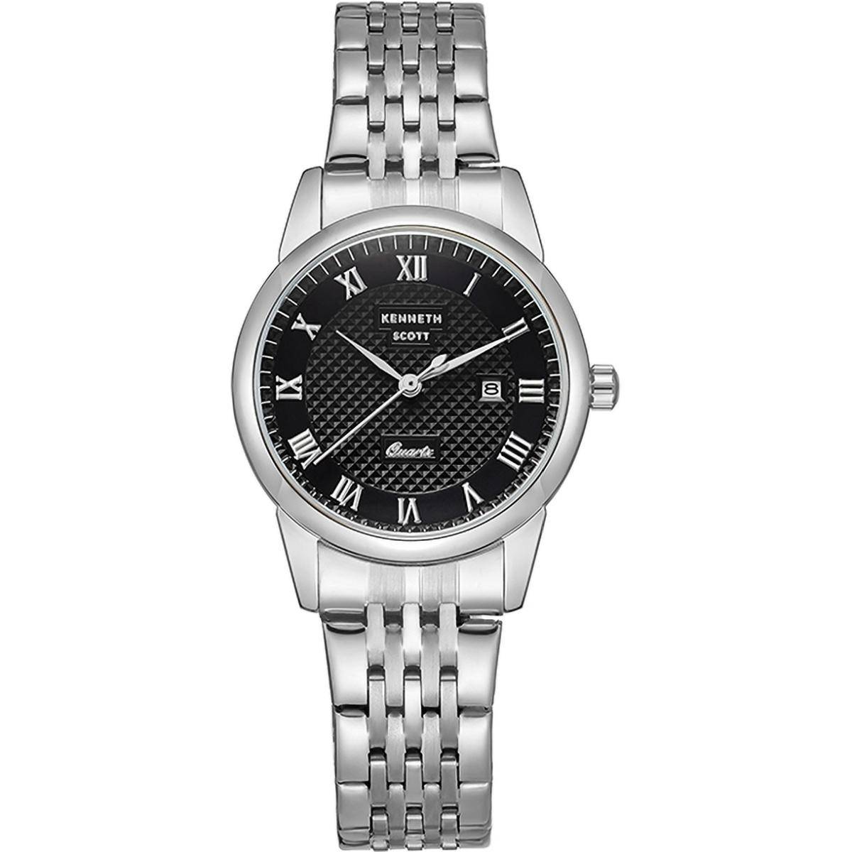 Kenneth Scott Women Black Dial Analog Watch - K23530-SBSB (M)
