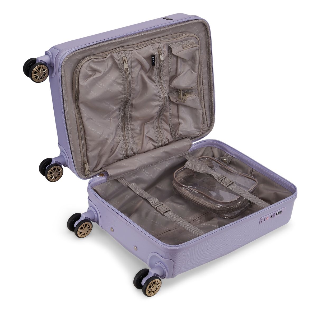 DKNY What A Gem Purple Lace Colour Abs Hard Cabin 20" Luggage with