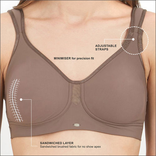 Buy SOIE Full Coverage Non-Padded Non-Wired Minimizer Bra - WAFFLE (36C)  Online