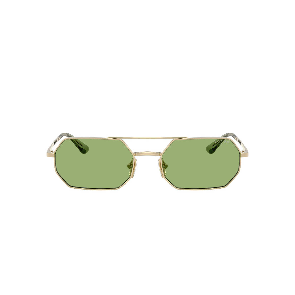 Vogue Eyewear Women UV Protected Green Lens Hexagon Sunglasses - 0VO4329S848/255 (55)