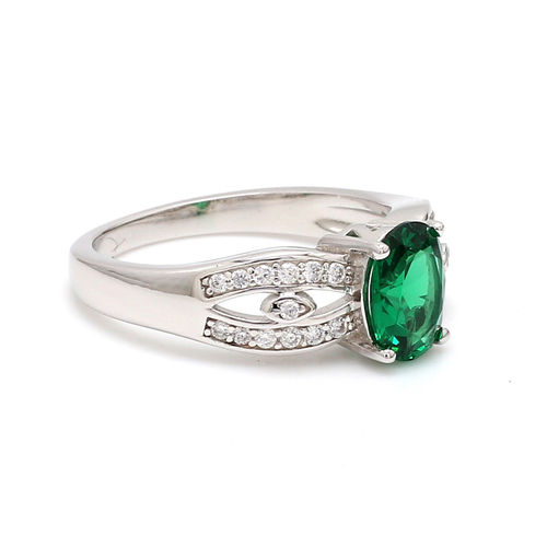 Buy Ornate Jewels Pure 925 Sterling Silver Cubic Zirconia Green