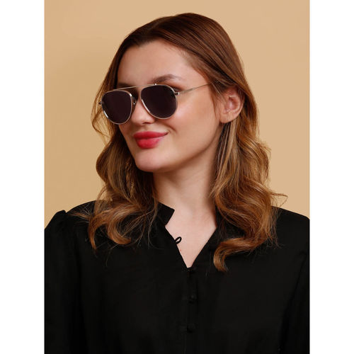 SunVoir Full Frame Metal Aviator Polarized Women Sunglasses-Svr-11724-C101  (57)