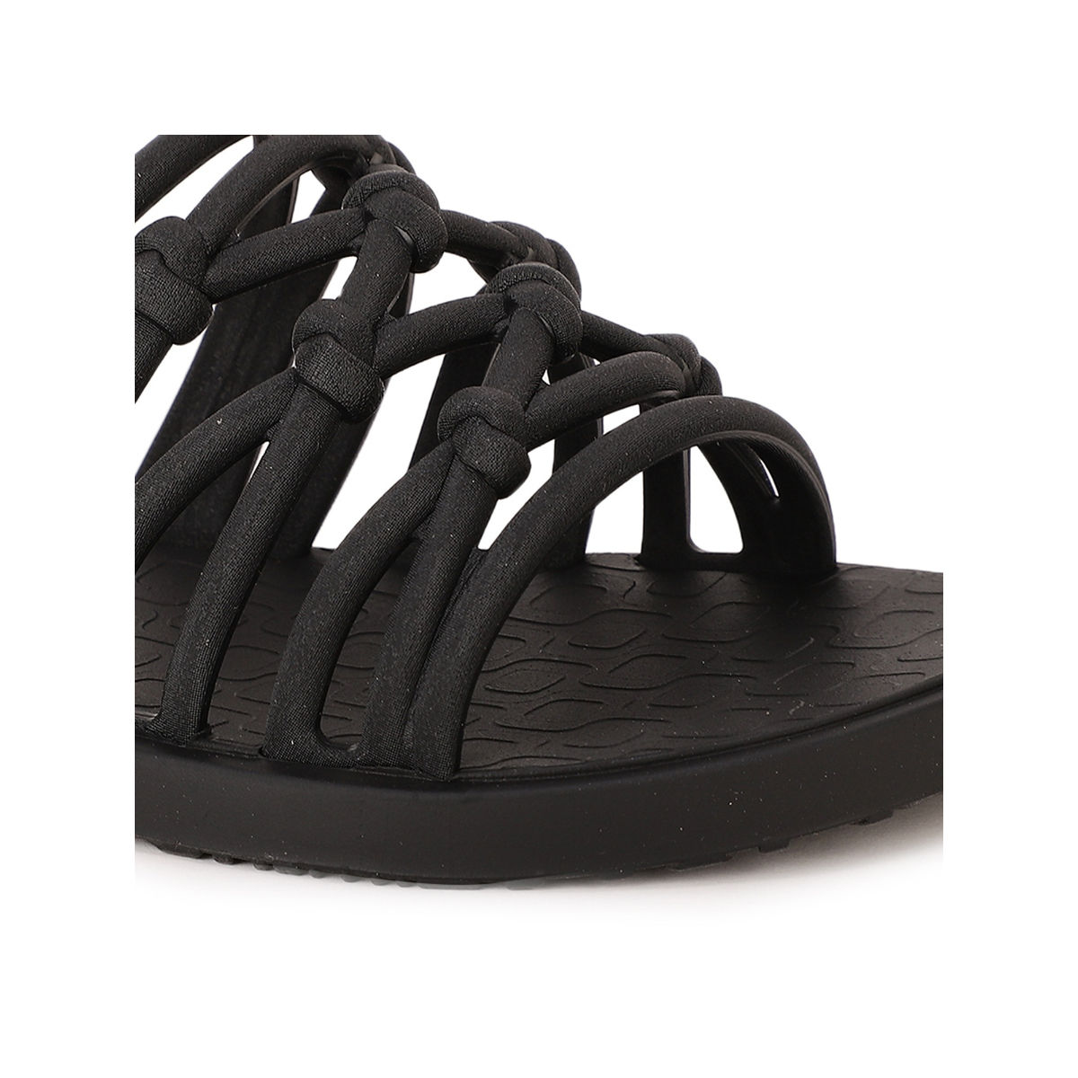 Buy Ipanema Plastic Solid Plain Black Flats Online