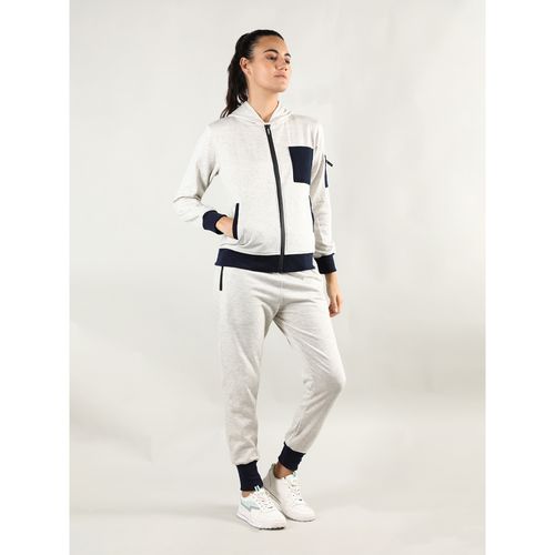 Buy CHKOKKO Off White Women Winter Hooded Track Suit (Set of 2) Online