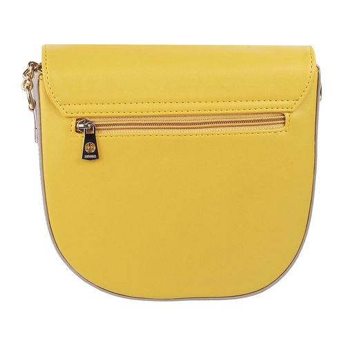 Buy Mochi Women Yellow Synthetic Flap Over Sling Bag Online
