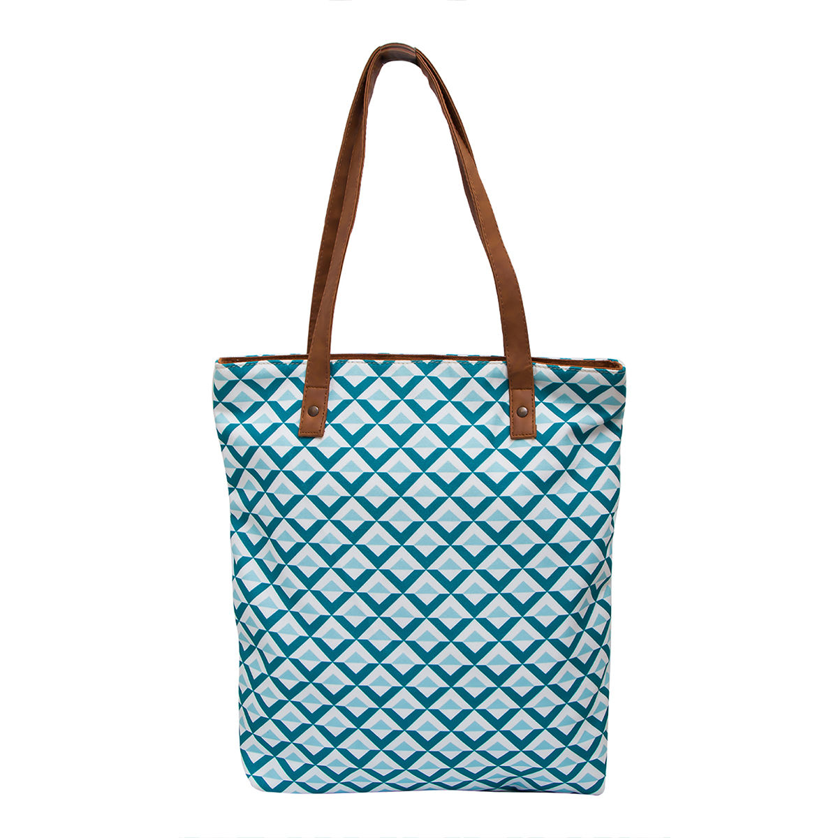 Buy Pipa Bella by Nykaa Fashion Quirky Teal Blue Geometric Amelia Tote ...