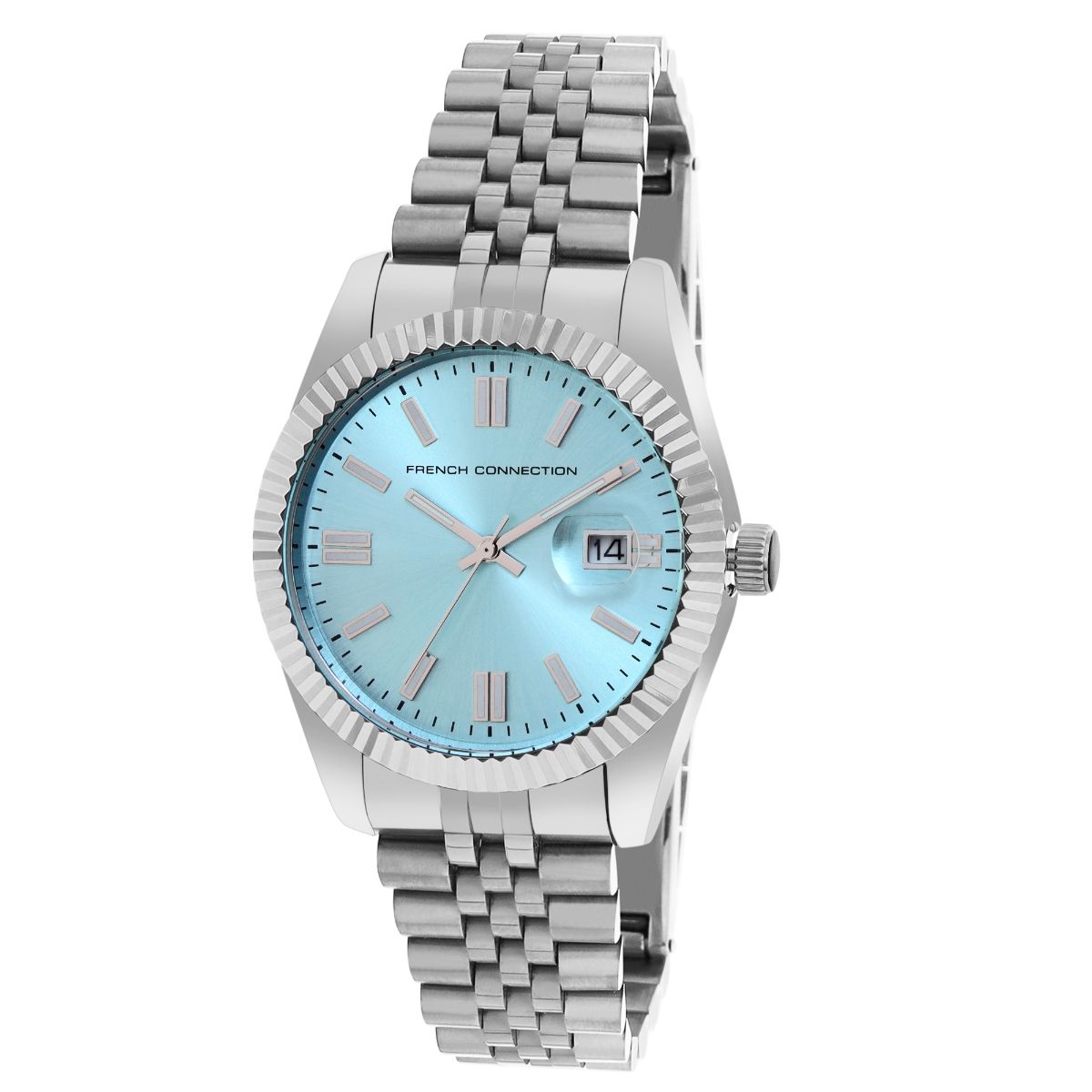 Light blue discount dial men's watch