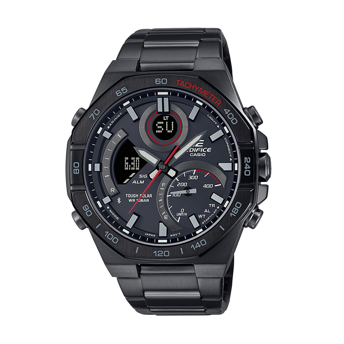 Buy Casio Edifice ECB 950DC 1ADF Black Ana Digi Dial Black Stainless Steel Band Men S Watch Ex556 Online