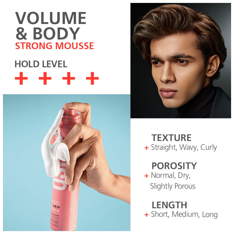 Schwarzkopf Professional OSiS+ Grip Extra Strong Hair Styling Mousse