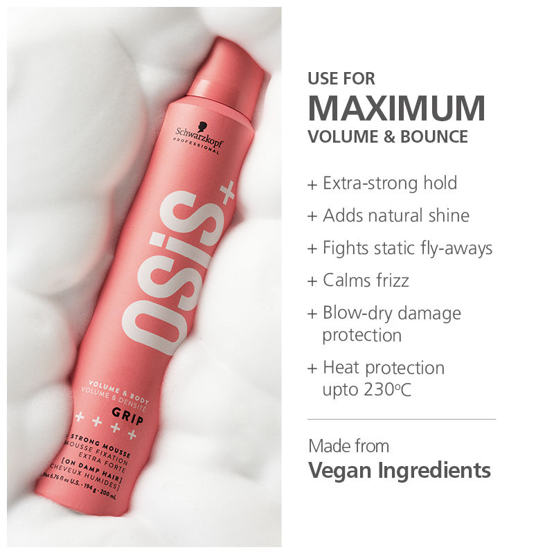 Schwarzkopf Professional OSiS+ Grip Extra Strong Hair Styling Mousse