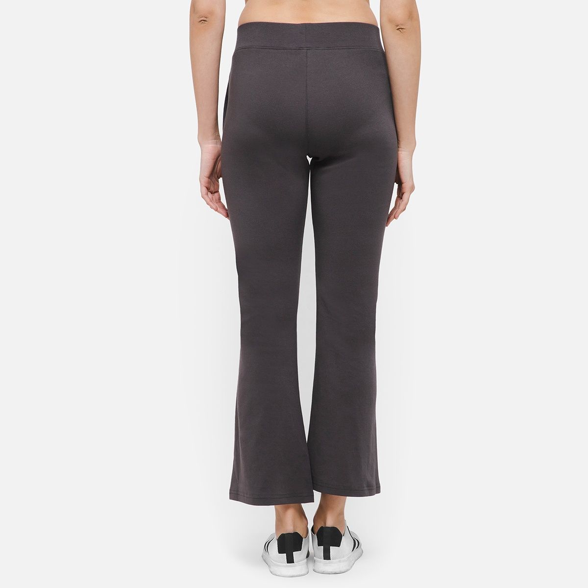 EVERDION Sweatpants  Buy EVERDION Grey Crossover Pocket Split Hem Full  Length Flare Yoga Pants Online  Nykaa Fashion