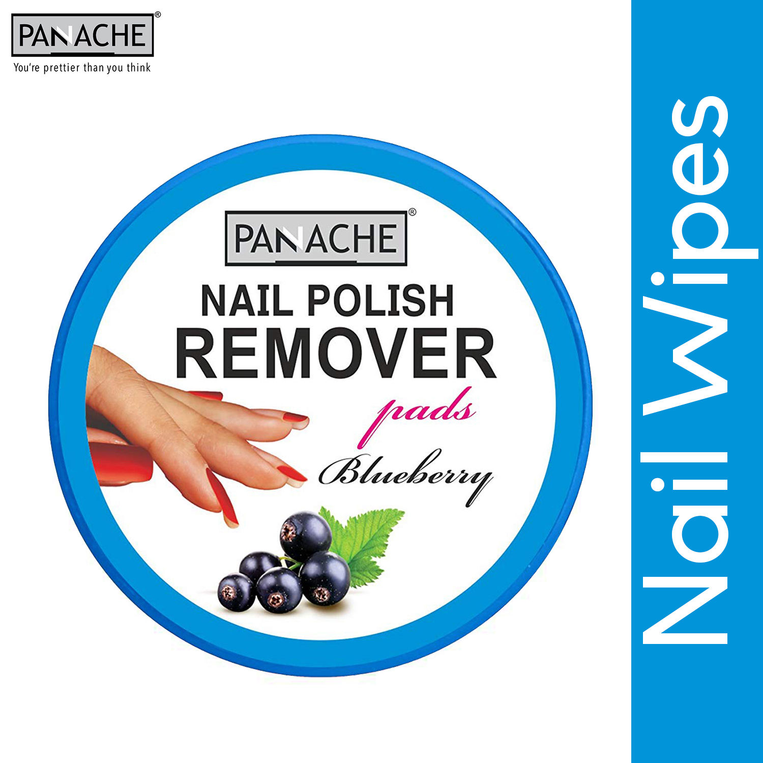 Panache Nail Polish Remover Pads - Blueberry
