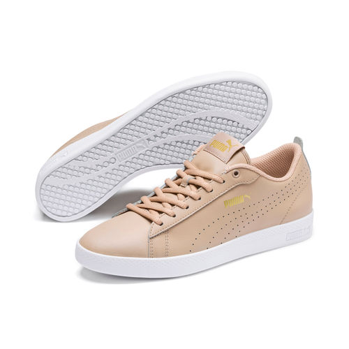 Puma Puma Smash V2 Leather Perf Women's Beige Sneakers